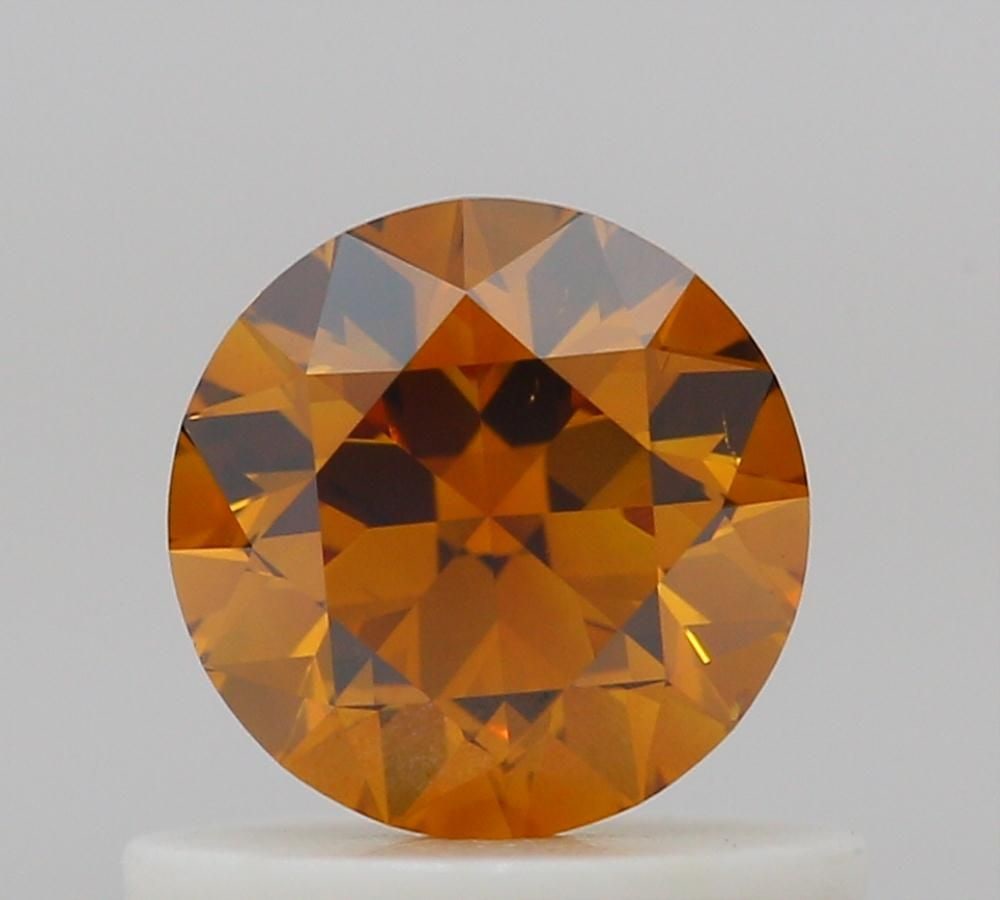 Loose Diamond - ROUND 0.54ct Fancy Deep Brownish Yellowish Orange SI1: Loose Diamond - ROUND 0.54ct Fancy Deep Brownish Yellowish Orange SI1 Source: Natural Shape: ROUND Carats: 0.54 Color: Fancy Deep Brownish Yellowish Orange Certification: GIA Video: