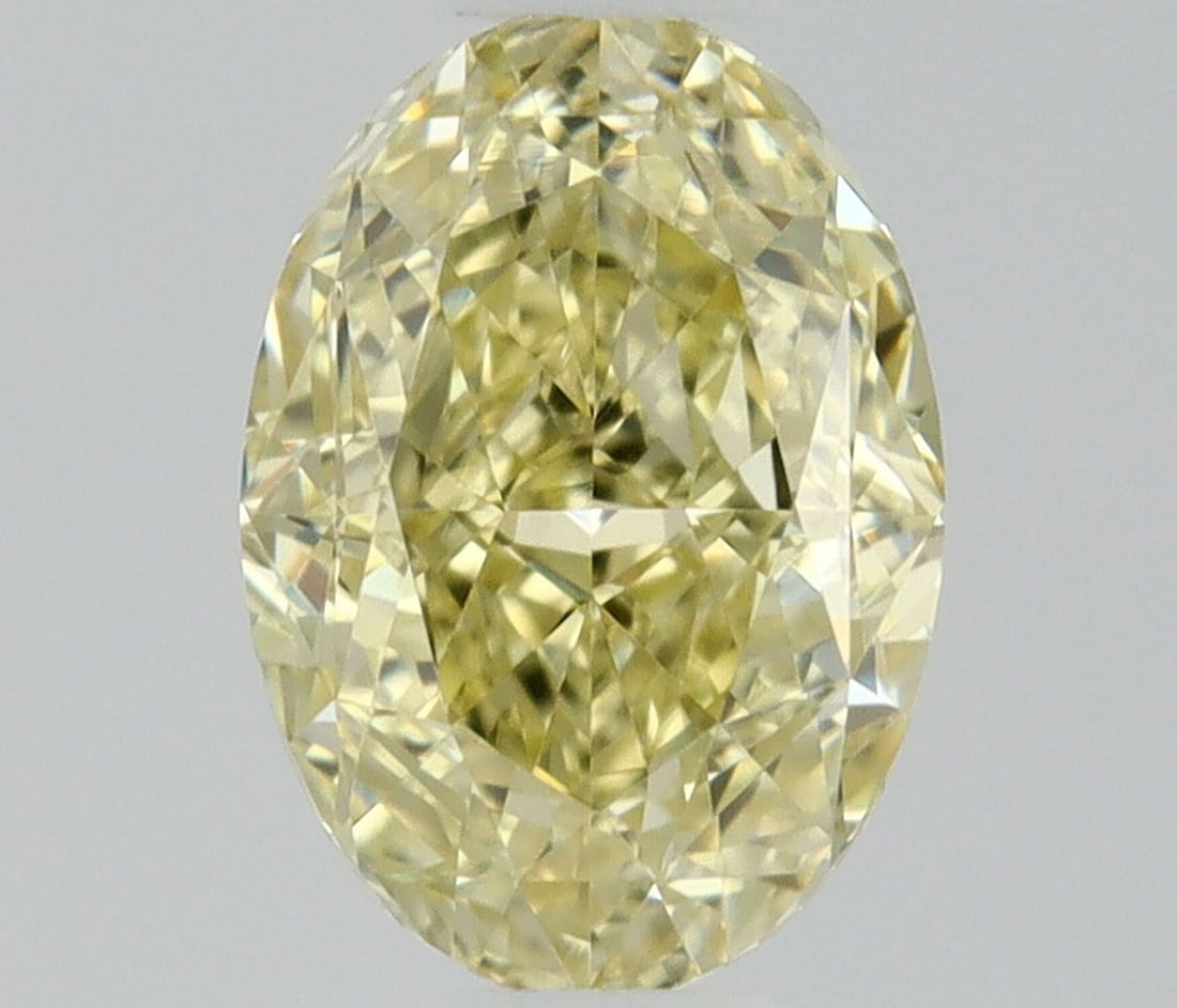 Loose Diamond - OVAL 0.4ct Fancy Light Yellow VVS2: Loose Diamond - OVAL 0.4ct Fancy Light Yellow VVS2 Source: Natural Shape: OVAL Carats: 0.4 Color: Fancy Light Yellow Certification: NONE Video: