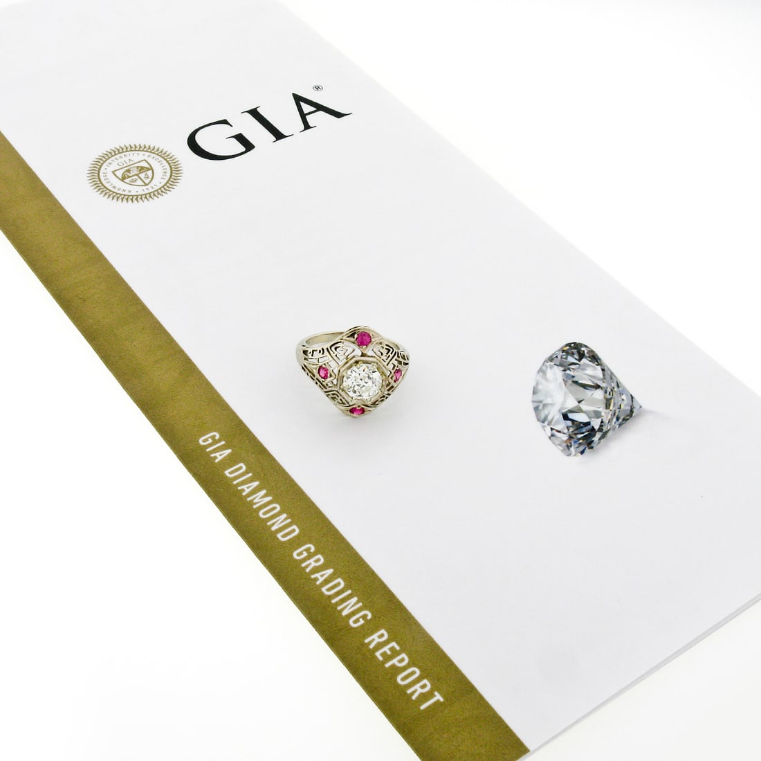 Antique Art Deco 14k White Gold 1.01ct GIA Diamond Engagement Ring: Antique Art Deco 14k White Gold 1.01ct GIA Diamond Engagement Ring This exquisite antique Art Deco engagement ring showcases a stunning 1.01 carat GIA certified old European cut diamond, set in solid