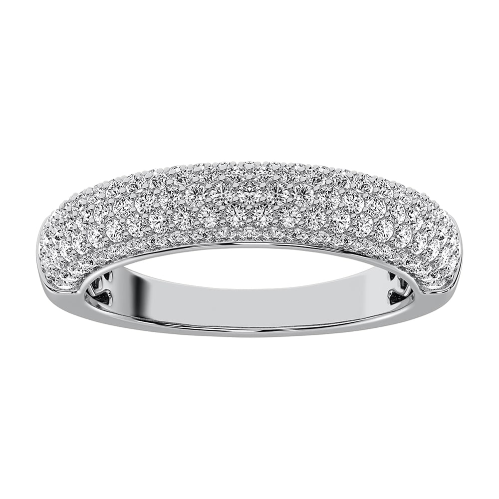 14K White Gold 3/4 Ct.Tw. Diamond Pave Set Fashion Band: 14K White Gold 3/4 Ct.Tw. Diamond Pave Set Fashion Band 14k White Gold Stone Color: G-h Stone Clarity: I1 This item may take 2-5 weeks for shipping. PLEASE NOTE: Framed, Large, or heavy items do not h