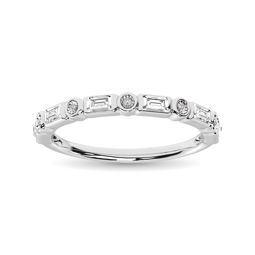 Diamond 1/20 Ct.Tw. Stack Band in 14K White Gold: Diamond 1/20 Ct.Tw. Stack Band in 14K White Gold 14k White Gold Stone Color: G-h Stone Clarity: I1 This item may take 2-5 weeks for shipping. PLEASE NOTE: Framed, Large, or heavy items do not have shi
