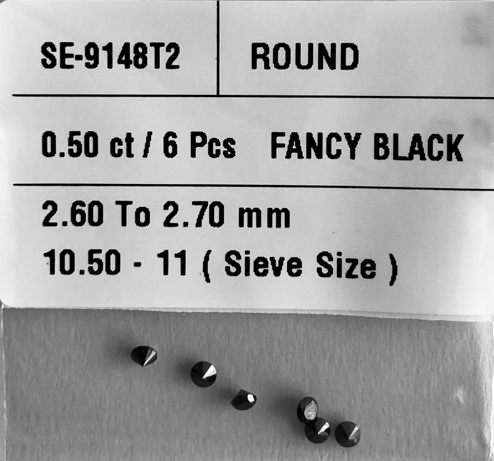 Loose Diamond - ROUND 0.5ct Fancy Black VVS2 (1 of 1)