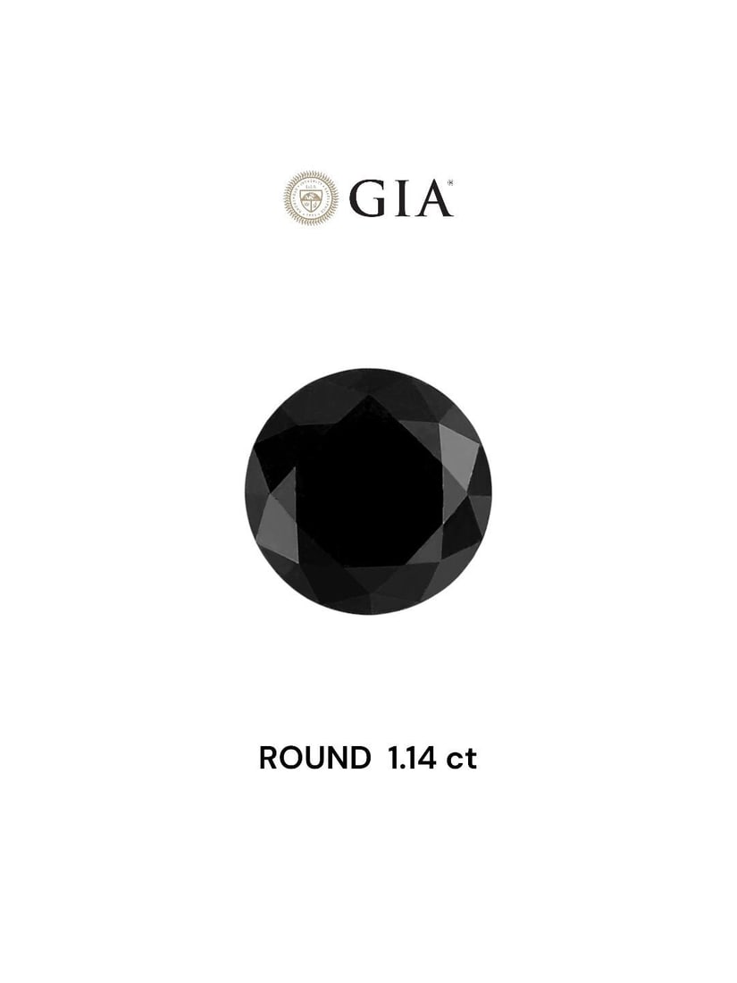 Loose Diamond - ROUND 1.14ct Fancy Black VVS2: Loose Diamond - ROUND 1.14ct Fancy Black VVS2 Source: Natural Shape: ROUND Carats: 1.14 Color: Fancy Black Certification: GIA Video: