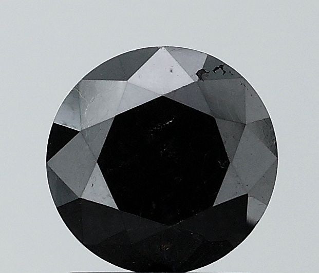 Loose Diamond - ROUND 1.43ct Fancy Black SI1: Loose Diamond - ROUND 1.43ct Fancy Black SI1 Source: Natural Shape: ROUND Carats: 1.43 Color: Fancy Black Certification: NONE Video: