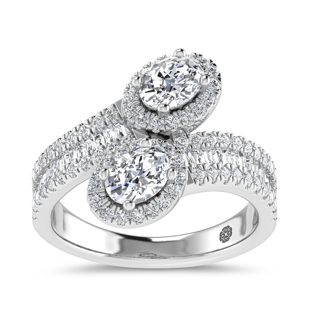 14K White Gold 1 1/2 Ct.Tw. Lab Grown Diamond Fashion Ring: 14K White Gold 1 1/2 Ct.Tw. Lab Grown Diamond Fashion Ring Crafted in sleek 14K White Gold, this fashion ring showcases lab grown diamonds totaling 1 1/2 Ct.Tw., offering a polished and contemporary s