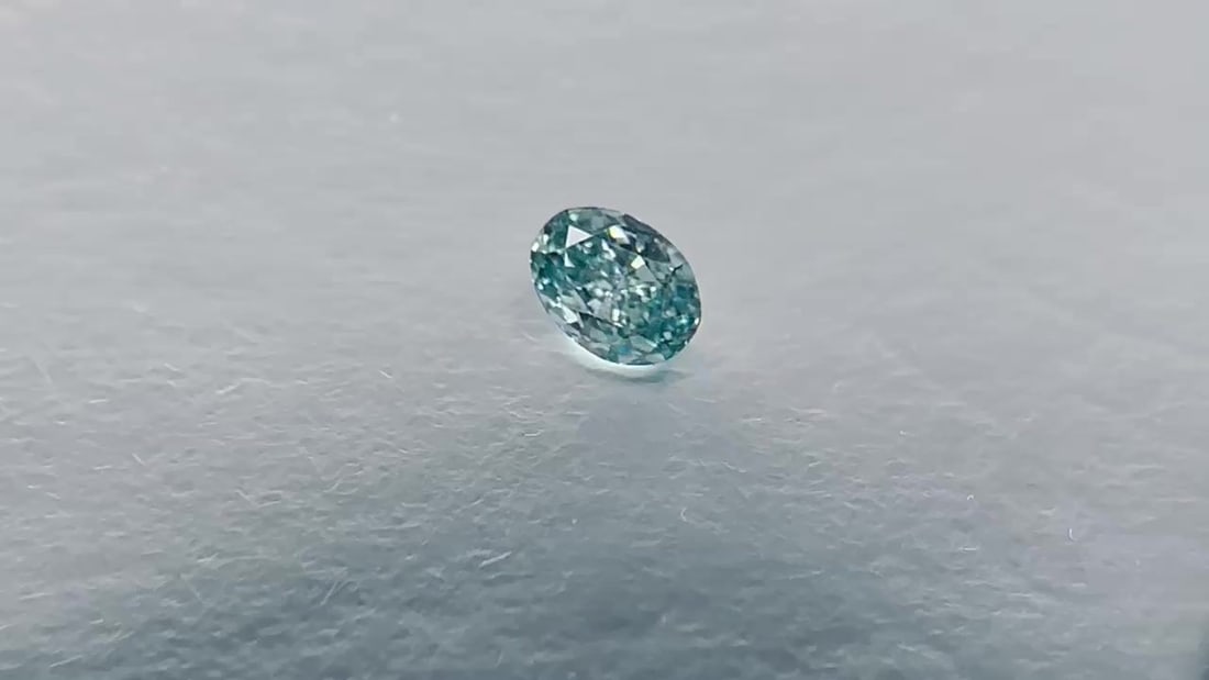 Loose Diamond - OVAL 0.11ct Fancy Intense Blue Green: Loose Diamond - OVAL 0.11ct Fancy Intense Blue Green Source: Natural Shape: OVAL Carats: 0.11 Color: Fancy Intense Blue Green Certification: GIA Video: