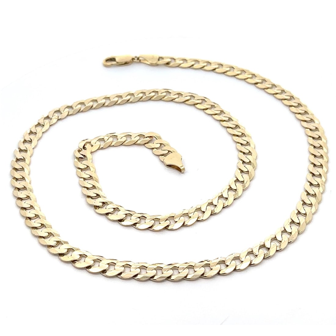 Solid 14k Yellow Gold 26 Inch Cuban Curb Chain Necklace from Italy: Solid 14k Yellow Gold 26 Inch Cuban Curb Chain Necklace from Italy This men's Italian chain necklace features solid 14k yellow gold crafted in a classic Cuban curb link design. Measuring 26 inches in
