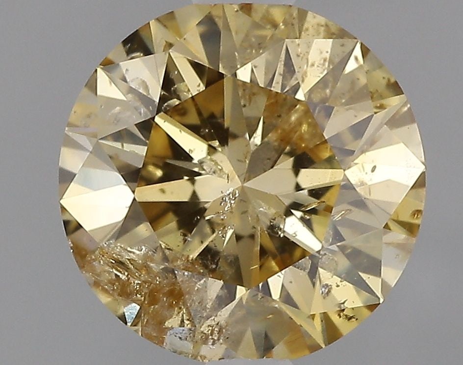 Loose Diamond - ROUND 1.08ct Fancy Intense Yellow I2: Loose Diamond - ROUND 1.08ct Fancy Intense Yellow I2 Source: Natural Shape: ROUND Carats: 1.08 Color: Fancy Intense Yellow Certification: GIA Video: