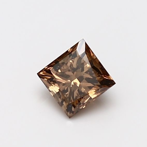 Loose Diamond - PRINCESS 0.58ct Fancy Dark Orangey Brown SI2: Loose Diamond - PRINCESS 0.58ct Fancy Dark Orangey Brown SI2 Source: Natural Shape: PRINCESS Carats: 0.58 Color: Fancy Dark Orangey Brown Certification: GIA Video: