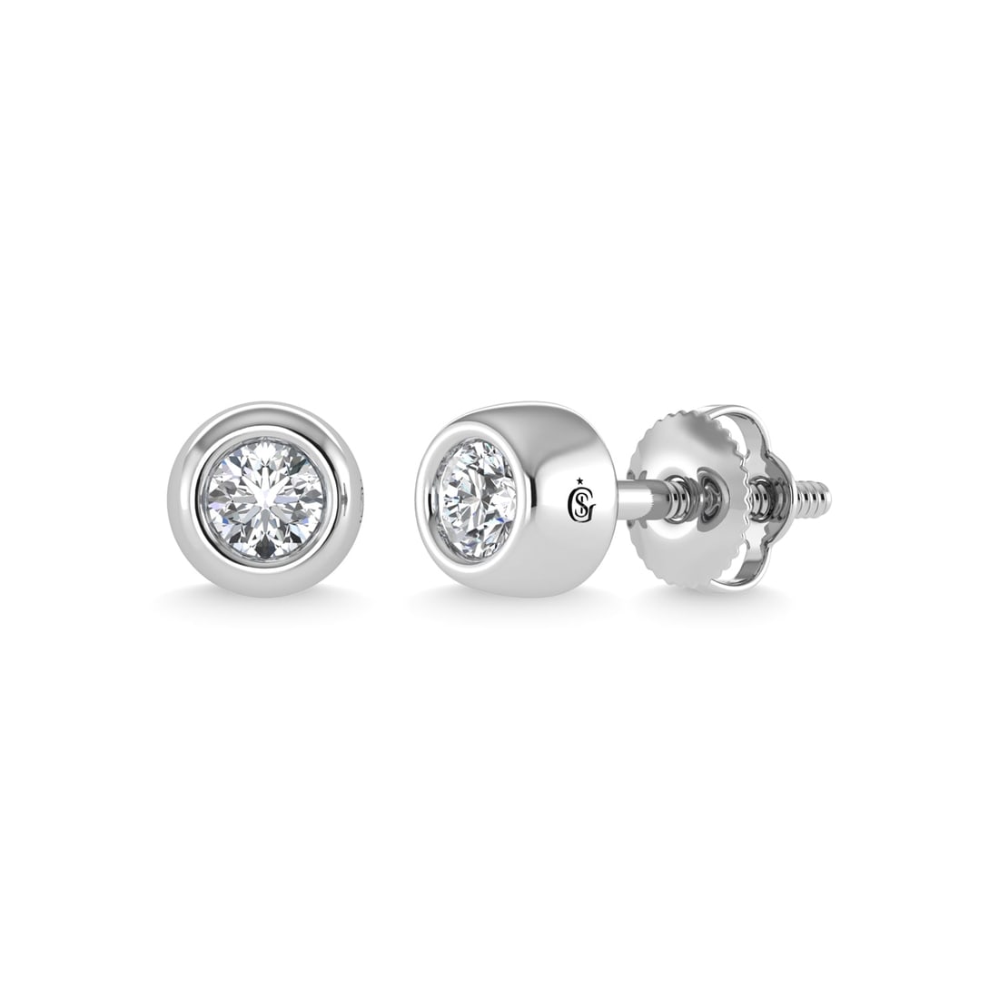 14K White Gold Diamond 1/5 Ct.Tw. Stud Earrings (1 of 4)