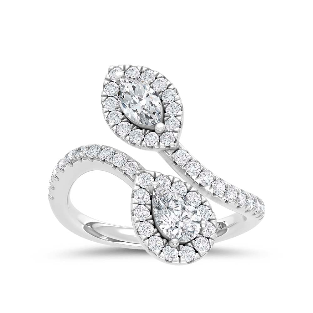 14K White Gold Lab Grown Diamond 1 1/4 Ct.Tw. Fashion Ring: 14K White Gold Lab Grown Diamond 1 1/4 Ct.Tw. Fashion Ring This refined 14K White Gold fashion ring features lab grown diamonds totaling 1 1/4 Ct.Tw., delivering contemporary elegance and radiant shin