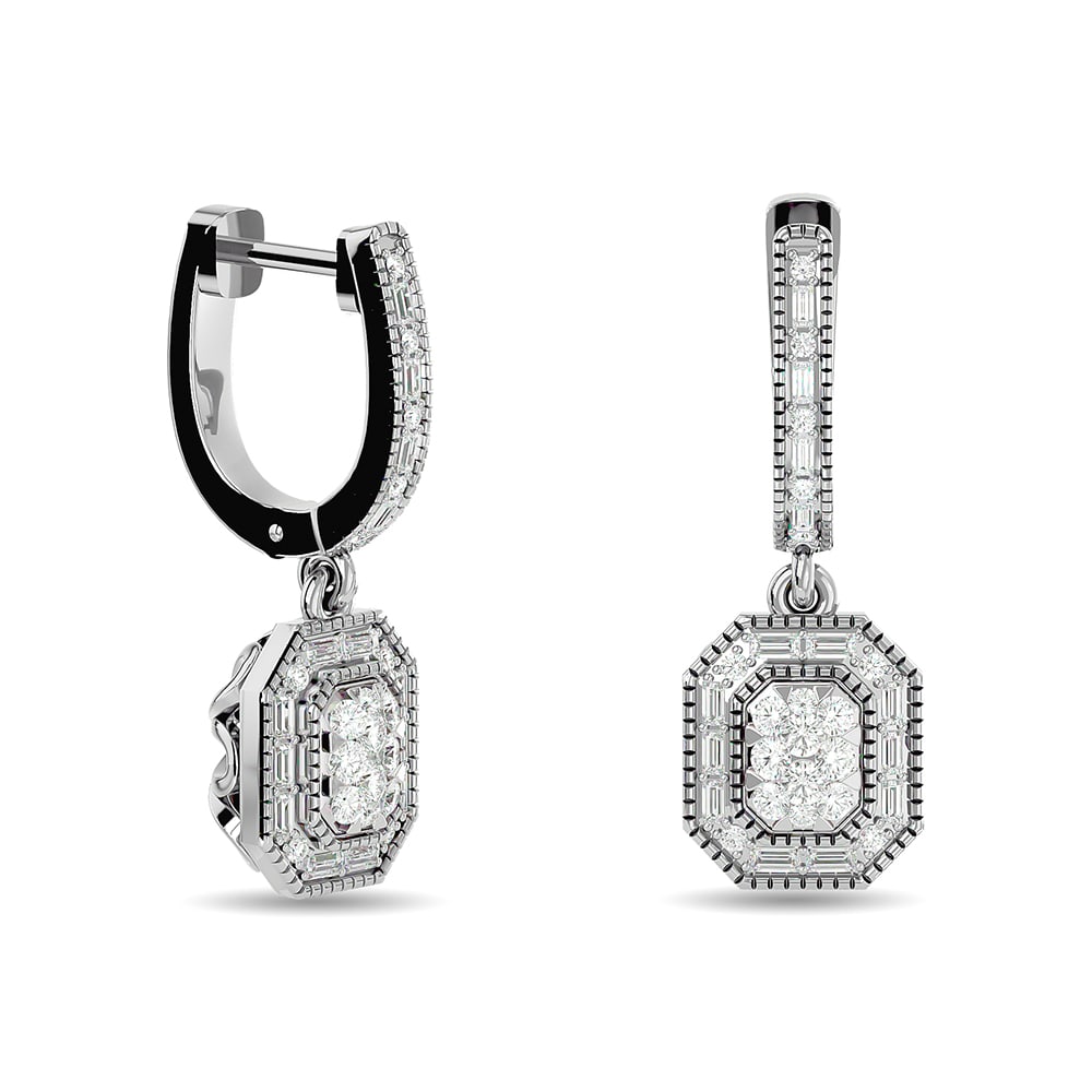 Diamond 3/4 Ct.tw Fashion Earrings in 14K White Gold: Diamond 3/4 Ct.tw Fashion Earrings in 14K White Gold 14k White Gold Stone Color: G-h Stone Clarity: Si2 This item may take 2-5 weeks for shipping. PLEASE NOTE: Framed, Large, or heavy items do not hav