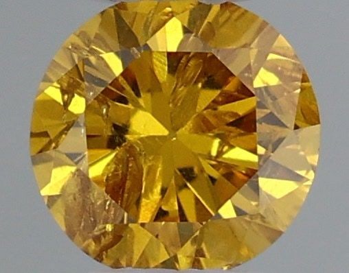 Loose Diamond - ROUND 0.17ct Fancy Vivid Orangey Yellow: Loose Diamond - ROUND 0.17ct Fancy Vivid Orangey Yellow Source: Natural Shape: ROUND Carats: 0.17 Color: Fancy Vivid Orangey Yellow Certification: GIA Video:
