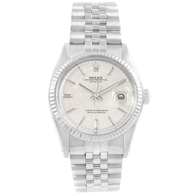 Datejust Ref 1601/4 Watch with Silver Linen Dial and Jubilee Bracelet (1 of 1)