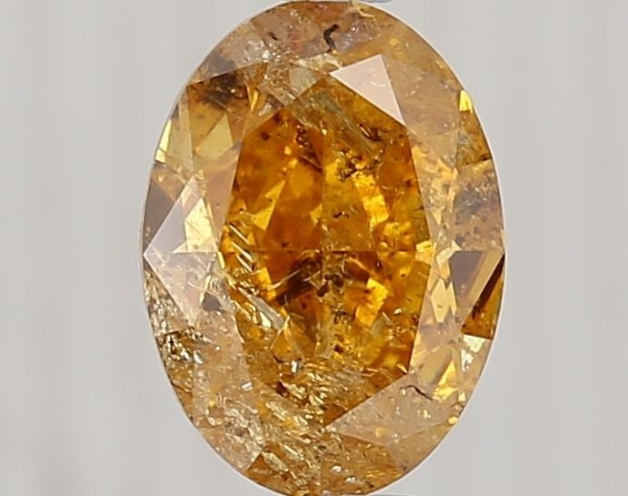 Loose Diamond - OVAL 1.27ct Fancy Intense Orange Yellow I3: Loose Diamond - OVAL 1.27ct Fancy Intense Orange Yellow I3 Source: Natural Shape: OVAL Carats: 1.27 Color: Fancy Intense Orange Yellow Certification: NONE Video: