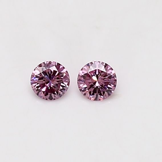 Loose Diamond - ROUND 0.07ct Fancy Intense Purplish Pink (1 of 1)