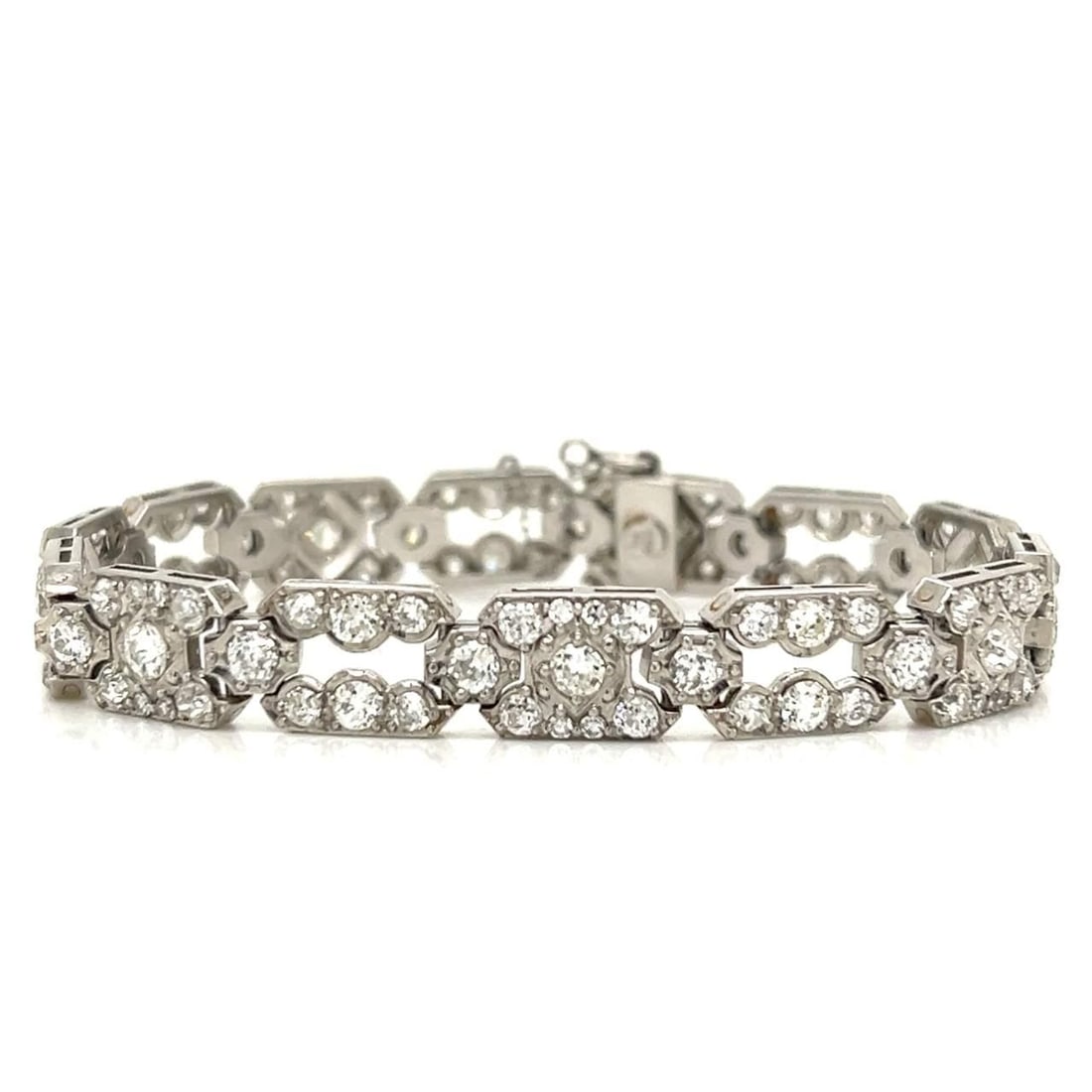 Platinum 9.00 Ct Diamond Tennis Bracelet E-F VVS-VS 7 Inch (1 of 5)