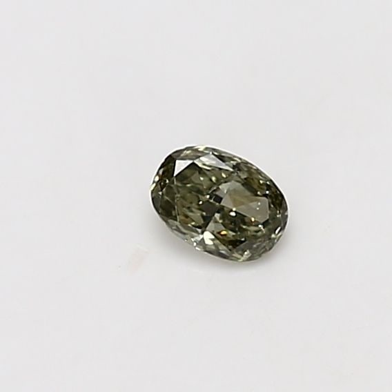 Loose Diamond - OVAL 0.15ct Fancy Grayish Yellowish Green I2: Loose Diamond - OVAL 0.15ct Fancy Grayish Yellowish Green I2 Source: Natural Shape: OVAL Carats: 0.15 Color: Fancy Grayish Yellowish Green Certification: GIA Video: