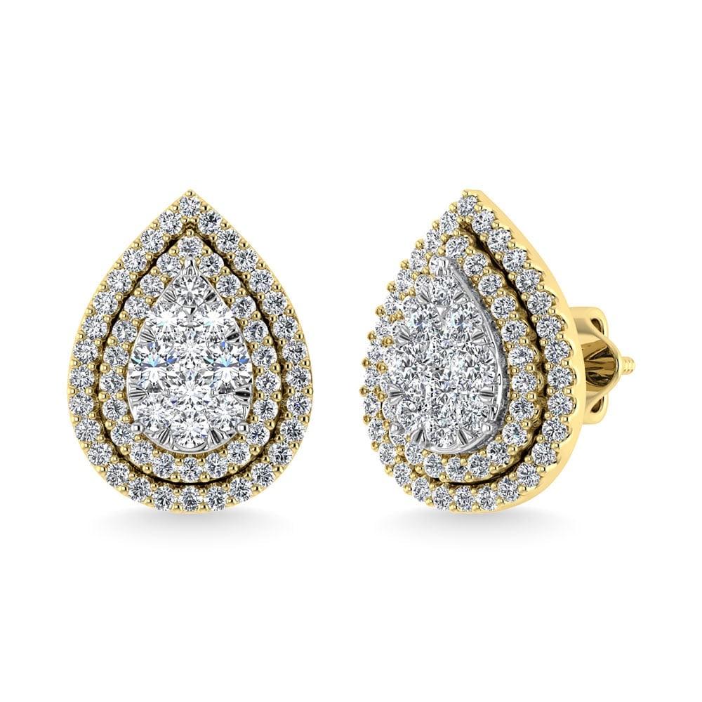 Diamond 7/8 Ct.Tw. Fashion Earrings in 14K Yellow Gold: Diamond 7/8 Ct.Tw. Fashion Earrings in 14K Yellow Gold 14k Yellow Gold Stone Color: G-h Stone Clarity: I1 This item may take 2-5 weeks for shipping. PLEASE NOTE: Framed, Large, or heavy items do not h