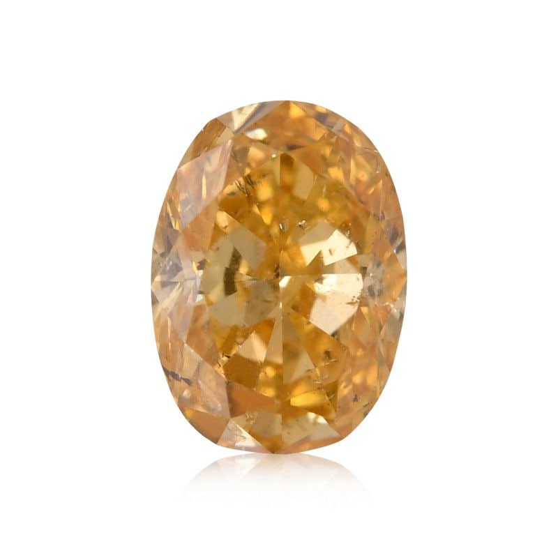 Loose Diamond - OVAL 0.4ct Fancy Intense Orange Yellow I1: Loose Diamond - OVAL 0.4ct Fancy Intense Orange Yellow I1 Source: Natural Shape: OVAL Carats: 0.4 Color: Fancy Intense Orange Yellow Certification: GIA PLEASE NOTE: Framed, Large, or heavy items do no