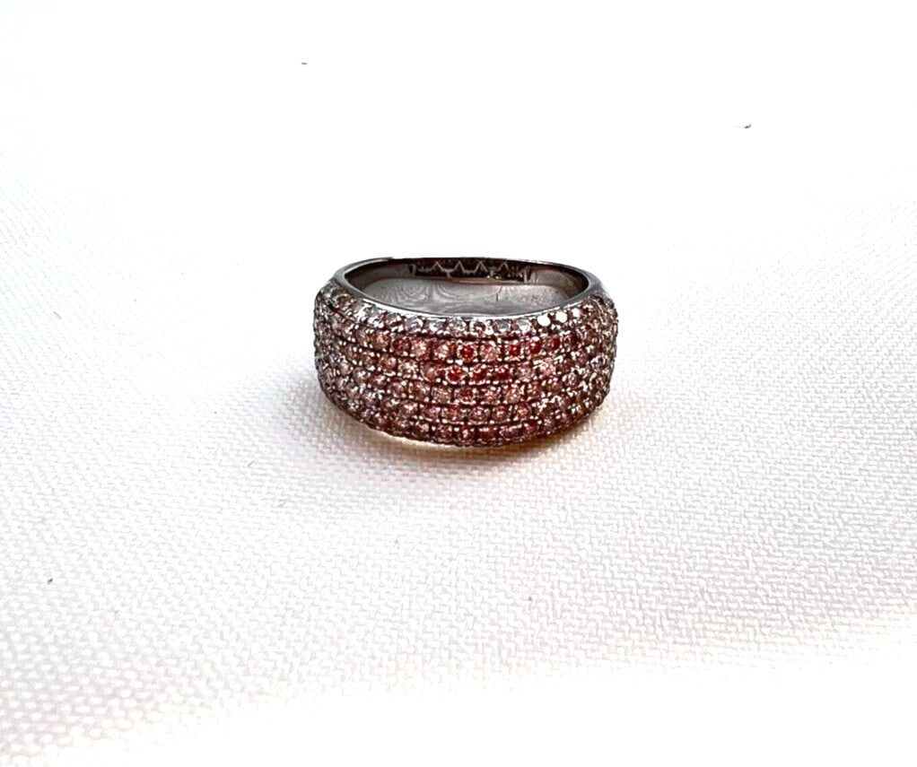 Elegant French 14K White Gold Diamond Ring 2 ct Size 7.25 (1 of 10)