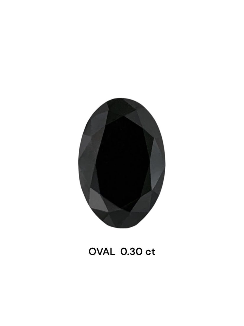 Loose Diamond - OVAL 0.3ct Fancy Black VVS2: Loose Diamond - OVAL 0.3ct Fancy Black VVS2 Source: Natural Shape: OVAL Carats: 0.3 Color: Fancy Black Certification: NONE Video:
