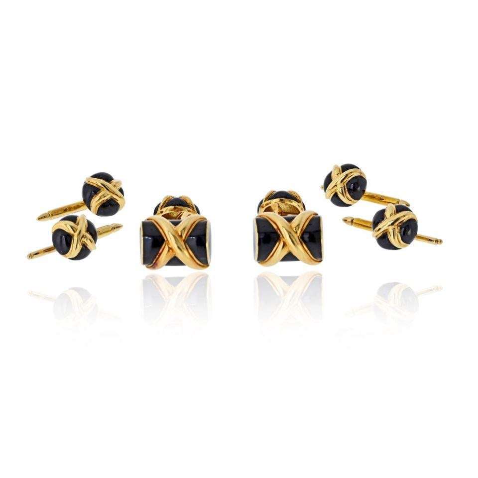 Schlumberger Cuff Links in 18K Yellow Gold by Tiffany & Co. (1 of 10)