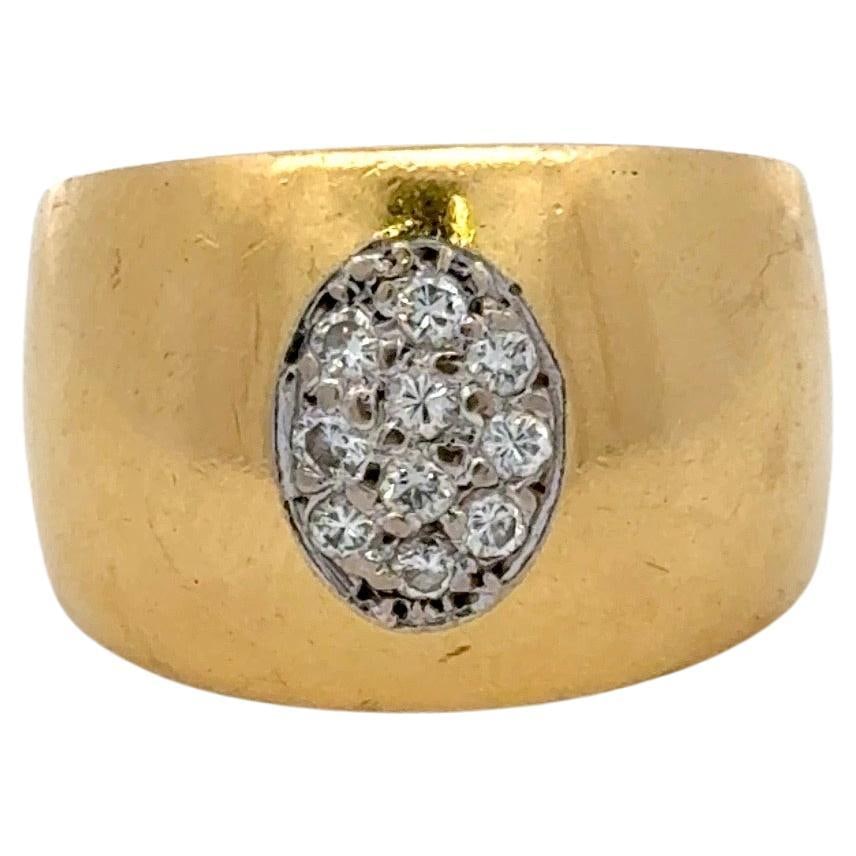 Harbor Diamonds 18K Yellow Gold Wide Diamond Band Ring 0.40 Carats (1 of 6)