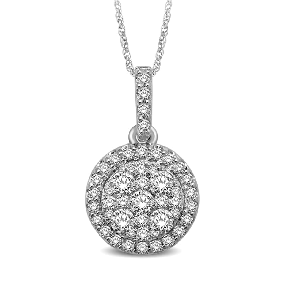 14K White Gold 3/4 Ct.tw Diamond Fashion Pendant (1 of 1)
