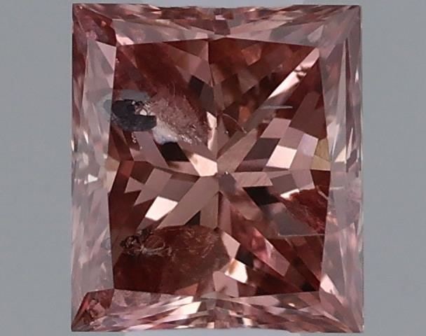 Loose Diamond - PRINCESS 0.31ct Fancy Deep Brownish Orangey Pink (1 of 1)