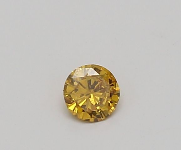 Loose Diamond - ROUND 0.16ct Fancy Intense Orange Yellow I1: Loose Diamond - ROUND 0.16ct Fancy Intense Orange Yellow I1 Source: Natural Shape: ROUND Carats: 0.16 Color: Fancy Intense Orange Yellow Certification: GIA Video: