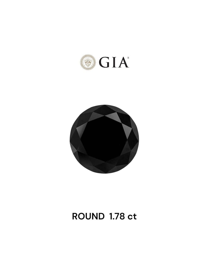 Loose Diamond - ROUND 1.78ct Fancy Black VVS2 (1 of 1)