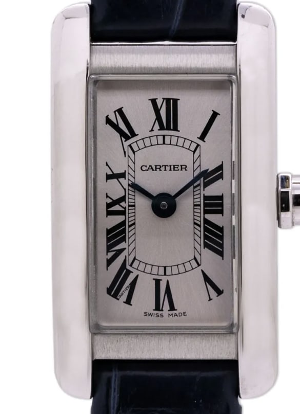 Mini Tank Americaine Ladies Watch Silver Roman Dial Leather Band Ref 4056 (1 of 4)