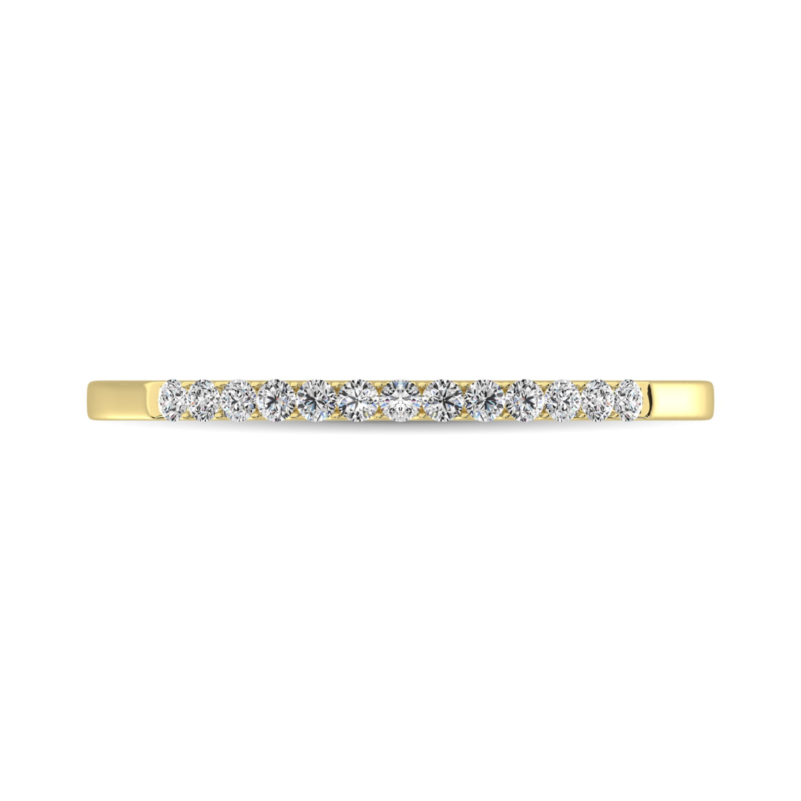 14K Yellow Gold 1/2 Ct Diamond Ladies Machine Band (1 of 4)