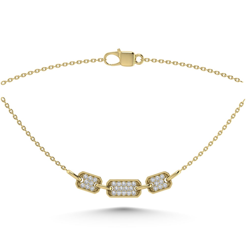 10K Yellow Gold Diamond 1/6 Ct.Tw. Fashion Necklace (18 inches) (1 of 2)