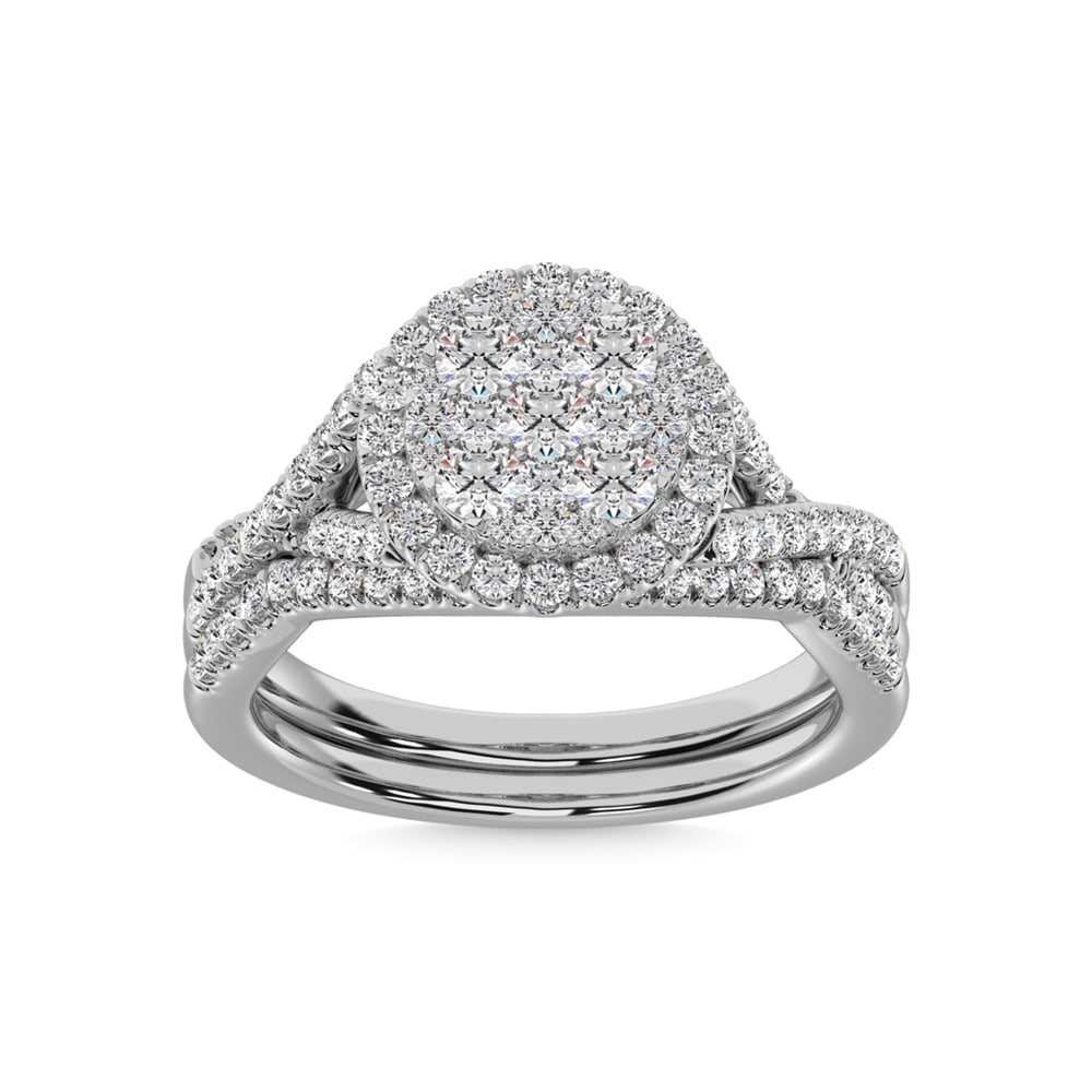 14K White Gold 9/10 Ct.Tw. Diamond Fashion Ring: 14K White Gold 9/10 Ct.Tw. Diamond Fashion Ring This Glamorous Ring Is Available In 14K White Gold. There Are 71 Round Diamonds With A Total Carat Weight Of 9/10 Ct.Tw. Set In A Invisible Setting /