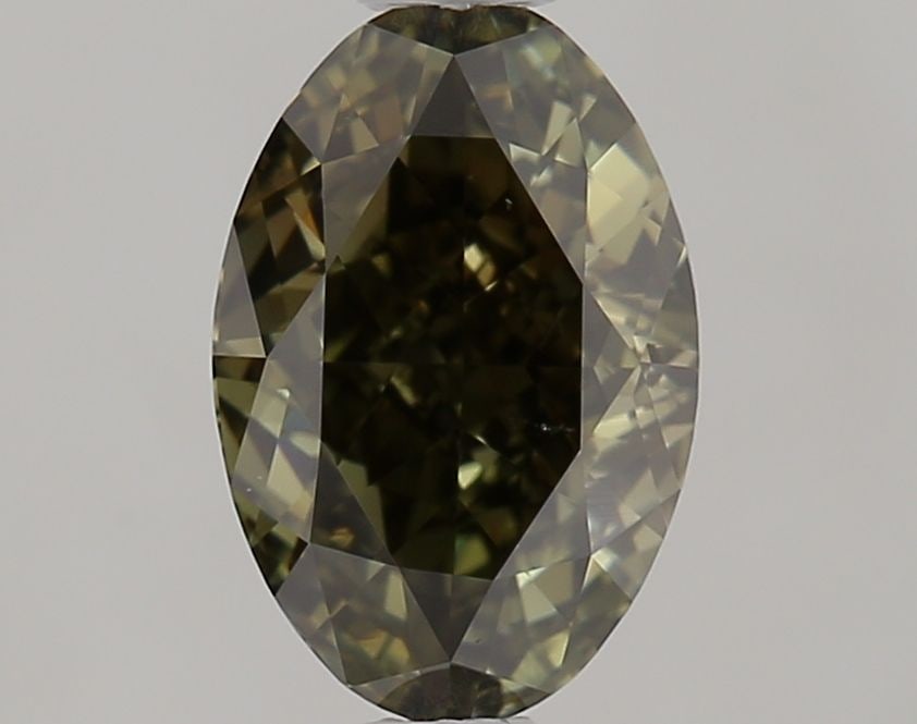 Loose Diamond - OVAL 1.07ct Fancy Dark Greenish Gray VS2: Loose Diamond - OVAL 1.07ct Fancy Dark Greenish Gray VS2 Source: Natural Shape: OVAL Carats: 1.07 Color: Fancy Dark Greenish Gray Certification: GIA Video: