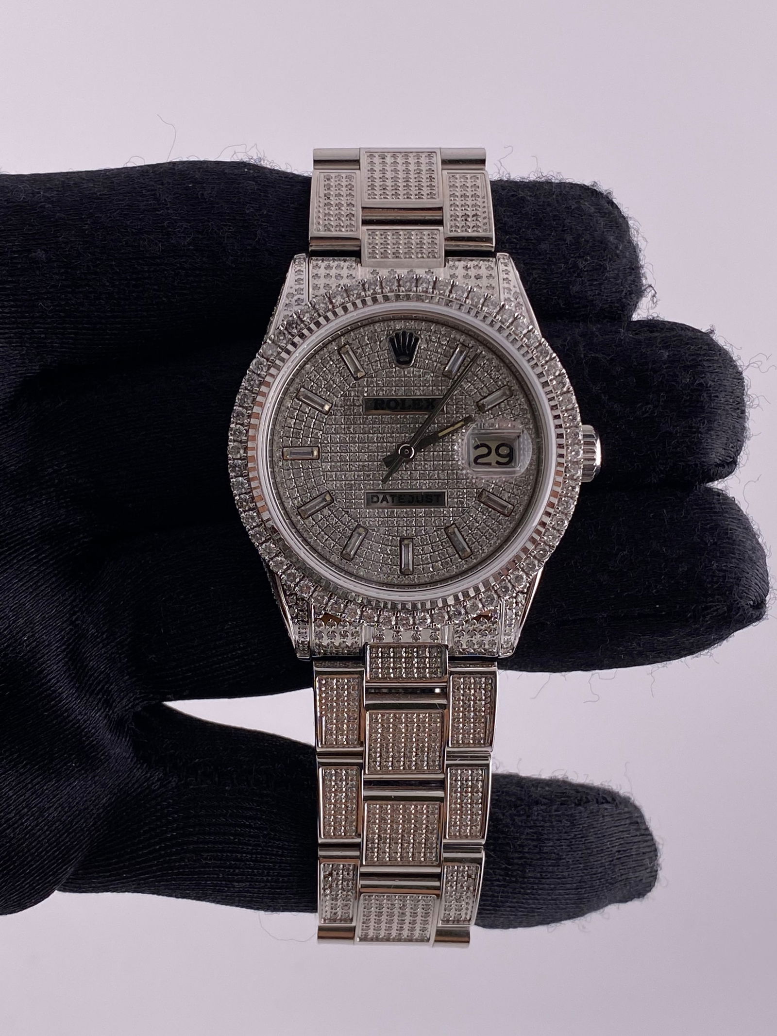 Men's Oyster Bracelet Datejust Watch Ref 1601 with Diamond Dial (1 of 3)