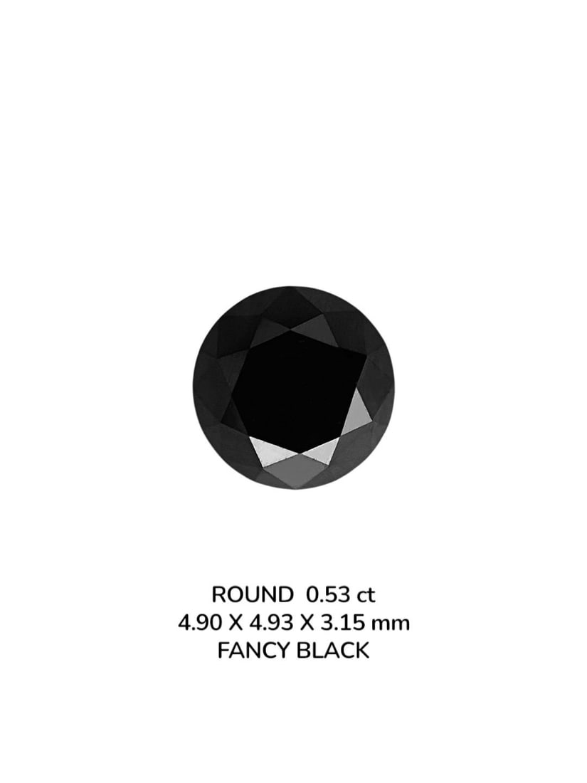 Loose Diamond - ROUND 0.53ct Fancy Black VVS2 (1 of 1)