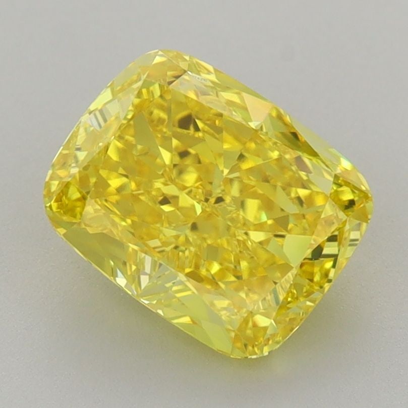 Loose Diamond - CUSHION BRILLIANT 2.29ct Fancy Vivid Yellow VVS2: Loose Diamond - CUSHION BRILLIANT 2.29ct Fancy Vivid Yellow VVS2 Source: This is a real non-mined Diamond that has been grown in a lab Shape: CUSHION BRILLIANT Carats: 2.29 Color: Fancy Vivid Yellow C