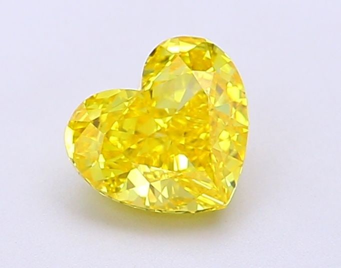 Loose Diamond - HEART 1.09ct Fancy Vivid Yellow VS1: Loose Diamond - HEART 1.09ct Fancy Vivid Yellow VS1 Source: This is a real non-mined Diamond that has been grown in a lab Shape: HEART Carats: 1.09 Color: Fancy Vivid Yellow Certification: IGI Video: