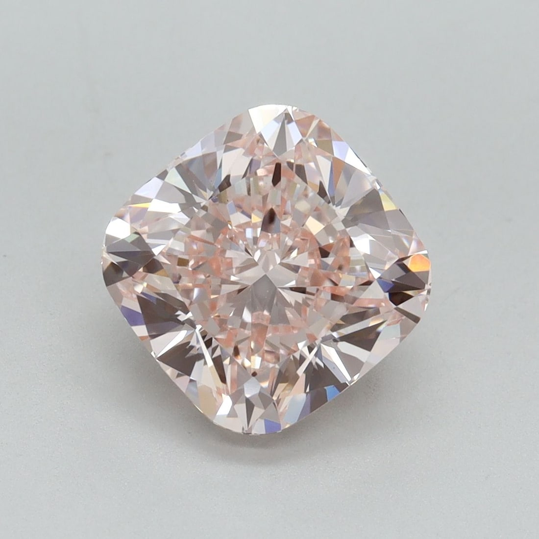Loose Diamond - CUSHION BRILLIANT 3.6ct Fancy Pink VS1: Loose Diamond - CUSHION BRILLIANT 3.6ct Fancy Pink VS1 Source: This is a real non-mined Diamond that has been grown in a lab Shape: CUSHION BRILLIANT Carats: 3.6 Color: Fancy Pink Certification: IGI V