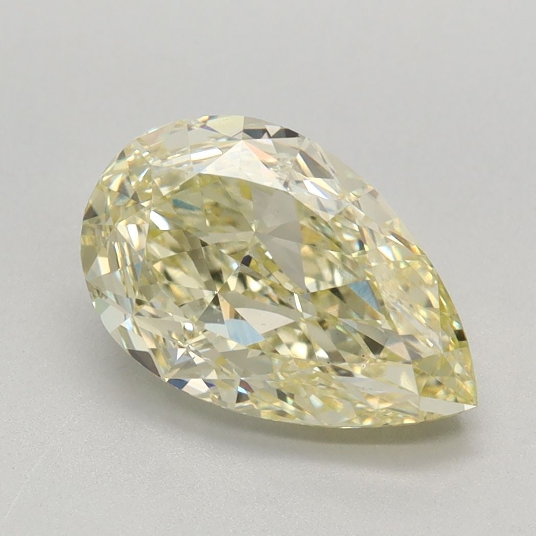 Loose Diamond - PEAR 2.12ct Fancy Yellow VS1: Loose Diamond - PEAR 2.12ct Fancy Yellow VS1 Source: This is a real non-mined Diamond that has been grown in a lab Shape: PEAR Carats: 2.12 Color: Fancy Yellow Certification: IGI Video: