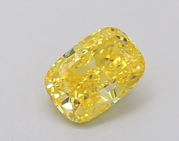 Loose Diamond - CUSHION BRILLIANT 0.46ct Fancy Vivid Yellow VVS2: Loose Diamond - CUSHION BRILLIANT 0.46ct Fancy Vivid Yellow VVS2 Source: This is a real non-mined Diamond that has been grown in a lab Shape: CUSHION BRILLIANT Carats: 0.46 Color: Fancy Vivid Yellow C