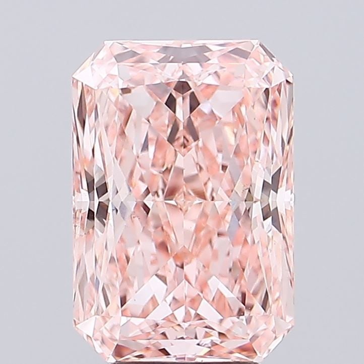 Loose Diamond - RADIANT 5.39ct Fancy Vivid Pink VS2: Loose Diamond - RADIANT 5.39ct Fancy Vivid Pink VS2 Source: This is a real non-mined Diamond that has been grown in a lab Shape: RADIANT Carats: 5.39 Color: Fancy Vivid Pink Certification: IGI Video: