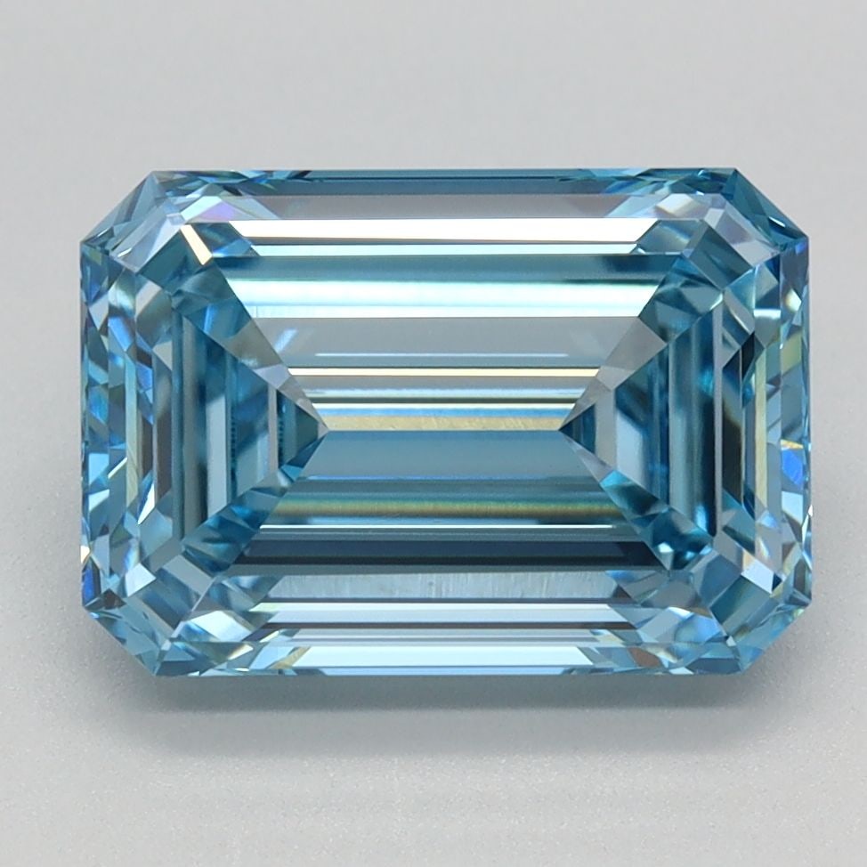 Loose Diamond - EMERALD 3.29ct Fancy Intense Blue VVS2: Loose Diamond - EMERALD 3.29ct Fancy Intense Blue VVS2 Source: This is a real non-mined Diamond that has been grown in a lab Shape: EMERALD Carats: 3.29 Color: Fancy Intense Blue Certification: IGI Vi