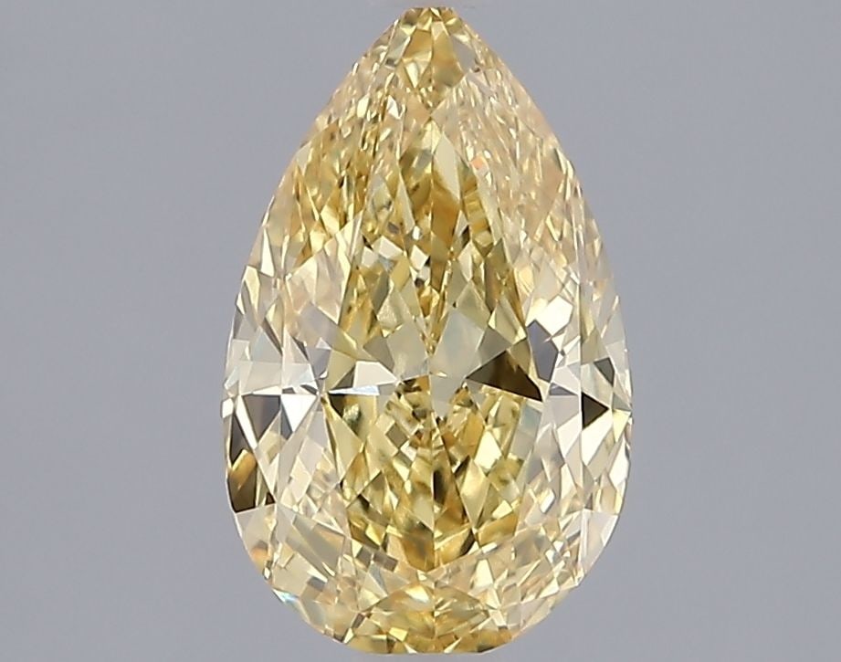 Loose Diamond - PEAR 1.89ct Fancy Intense Yellow VS1: Loose Diamond - PEAR 1.89ct Fancy Intense Yellow VS1 Source: This is a real non-mined Diamond that has been grown in a lab Shape: PEAR Carats: 1.89 Color: Fancy Intense Yellow Certification: IGI Video