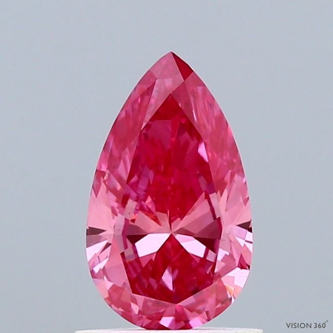 Loose Diamond - PEAR 0.94ct Fancy Vivid Pink VVS2: Loose Diamond - PEAR 0.94ct Fancy Vivid Pink VVS2 Source: This is a real non-mined Diamond that has been grown in a lab Shape: PEAR Carats: 0.94 Color: Fancy Vivid Pink Certification: IGI Video: