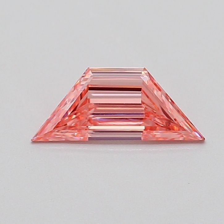Loose Diamond - TRAPEZOID 0.52ct Fancy Intense Pink VS2: Loose Diamond - TRAPEZOID 0.52ct Fancy Intense Pink VS2 Source: This is a real non-mined Diamond that has been grown in a lab Shape: TRAPEZOID Carats: 0.52 Color: Fancy Intense Pink Certification: IGI