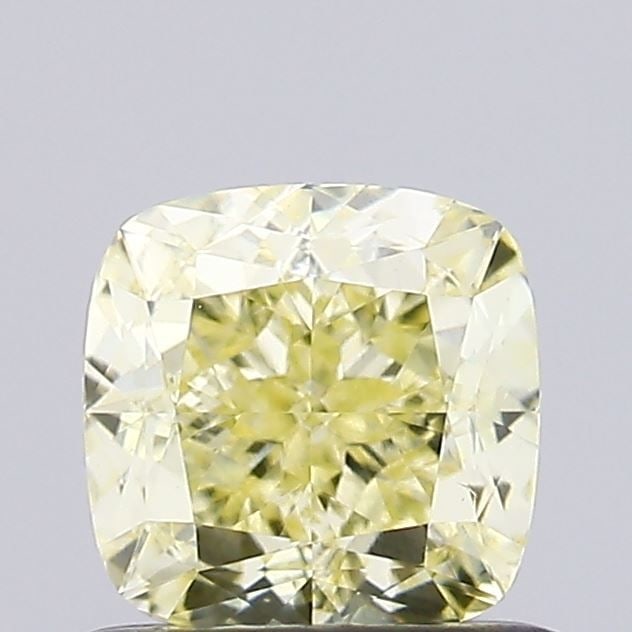 Loose Diamond - CUSHION MODIFIED 0.89ct Fancy Yellow VS1: Loose Diamond - CUSHION MODIFIED 0.89ct Fancy Yellow VS1 Source: This is a real non-mined Diamond that has been grown in a lab Shape: CUSHION MODIFIED Carats: 0.89 Color: Fancy Yellow Certification: I
